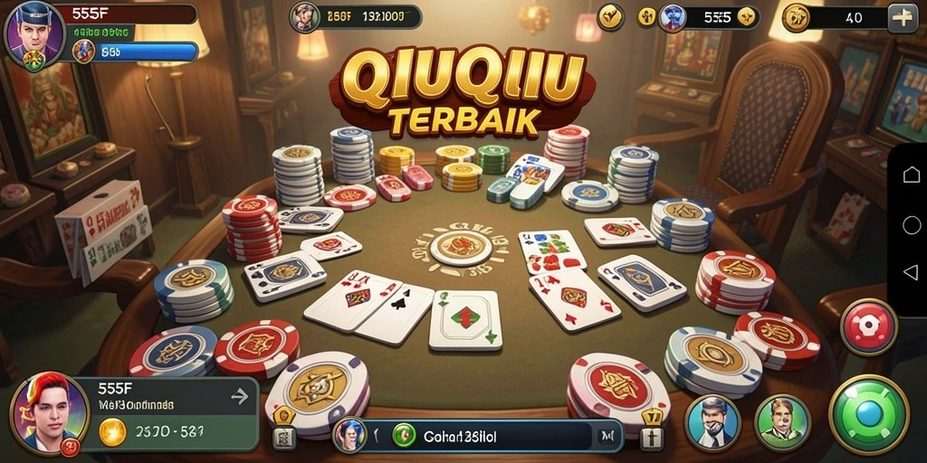 Tampilan gameplay seru dari 555F QiuQiu.