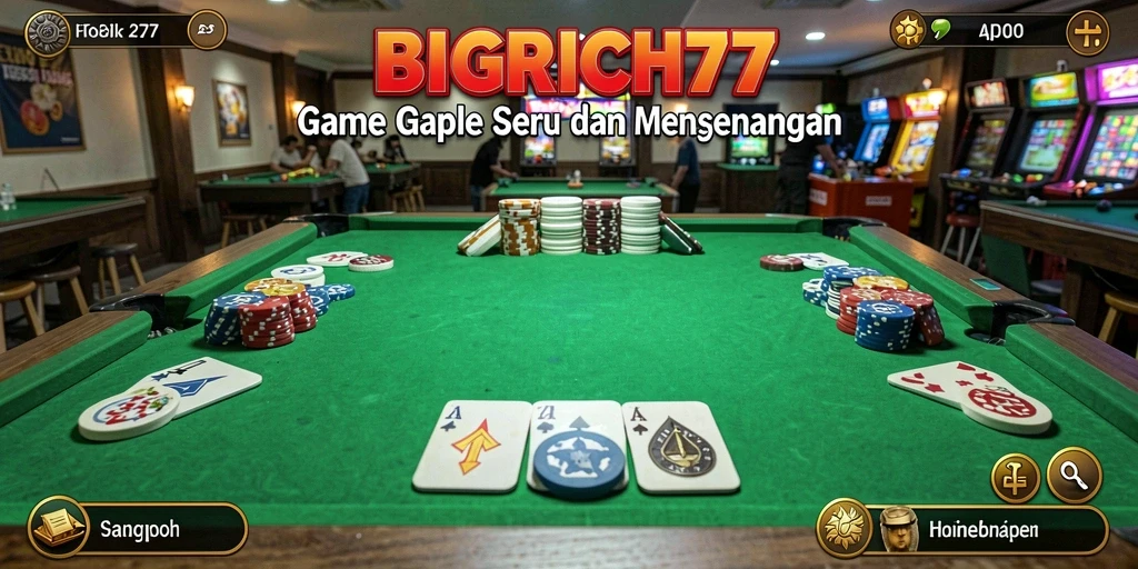 Screenshot dari gameplay Gaple yang seru dan interaktif.