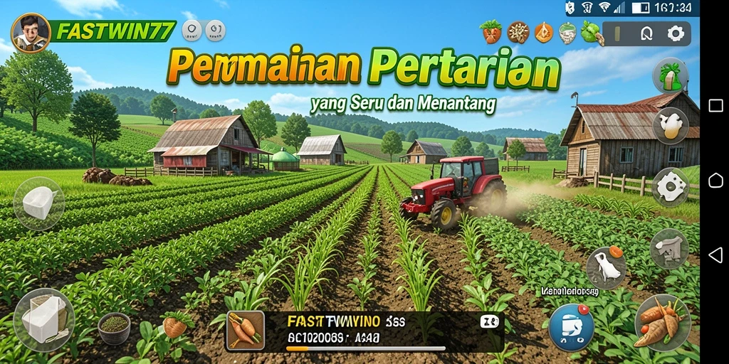 Tampilan menarik dari gameplay FASTWIN77 yang menampilkan kegiatan bertani.
