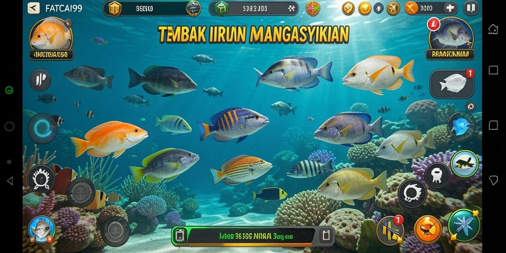 Gameplay seru dari FATCAI99 saat menembak ikan.