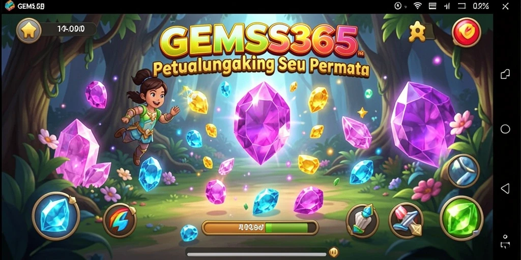 Tampilan gameplay seru di GEMS365 yang penuh tantangan petualangan.