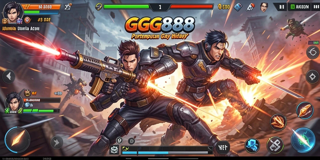 Screenshot GGG888 menampilkan aksi mendebarkan dalam pertempuran.