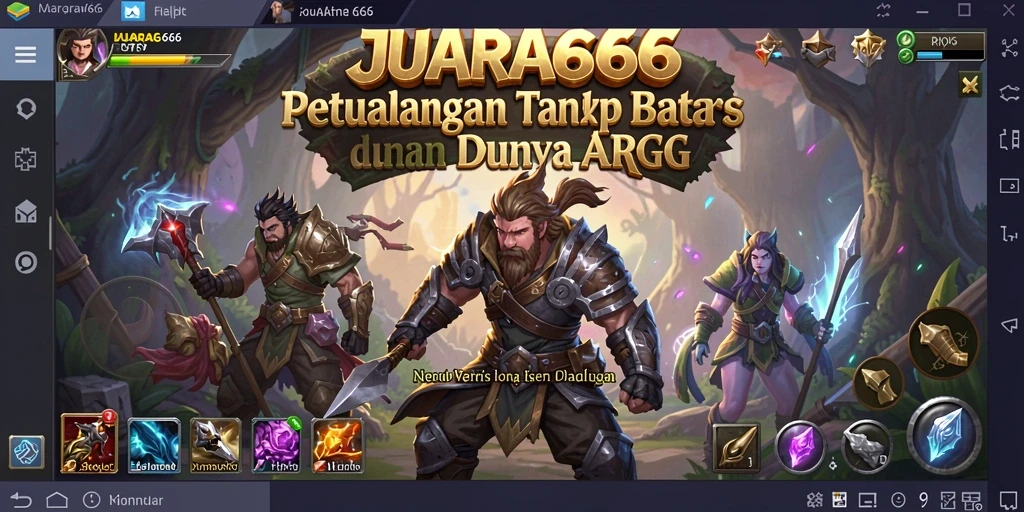 Screenshot JUARA666 menampilkan aksi seru karakter ARPG dalam pertarungan mendebarkan.