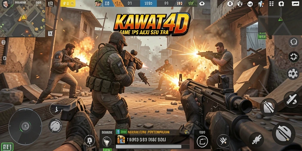 Tampilan utama gameplay KAWAT4D yang menarik dan menegangkan.