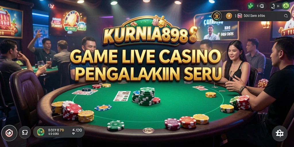 Tampilan gameplay Live Casino KURNIA898 yang menarik dan interaktif.