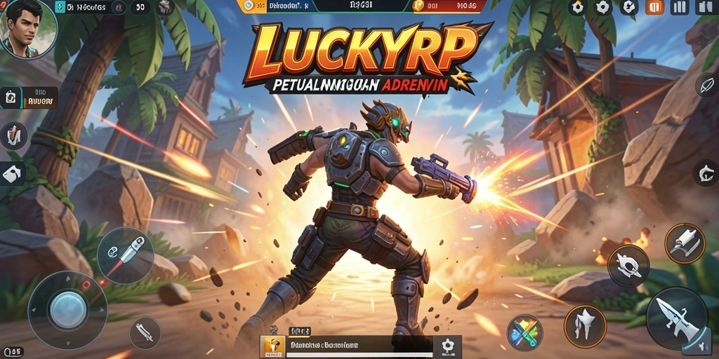 Tampilan menarik dari gameplay action LUCKYRP yang mendebarkan.
