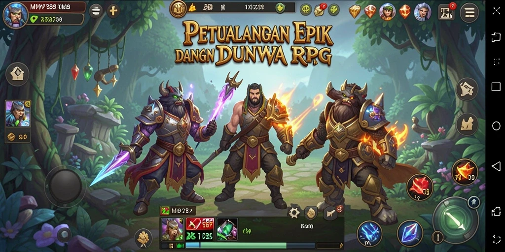 Tampilan gameplay seru dalam dunia RPG MVP789.