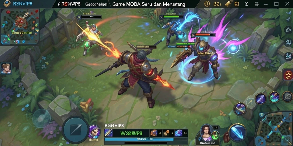 Tampilan gameplay seru dan menegangkan dalam RSNVIP8.