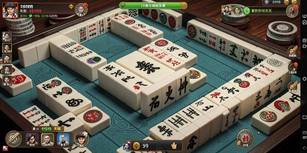Tampilan gameplay S9S9 yang menarik dengan berbagai ubin Mahjong.
