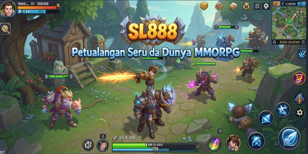 Tampilan gameplay SL888 yang memukau dalam petualangan MMORPG.