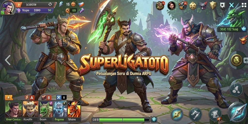 Gameplay seru di dunia petualangan ARPG SUPERLIGATOTO.
