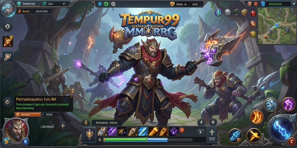 Tangkapan layar menunjukkan aksi seru dalam permainan MMORPG.