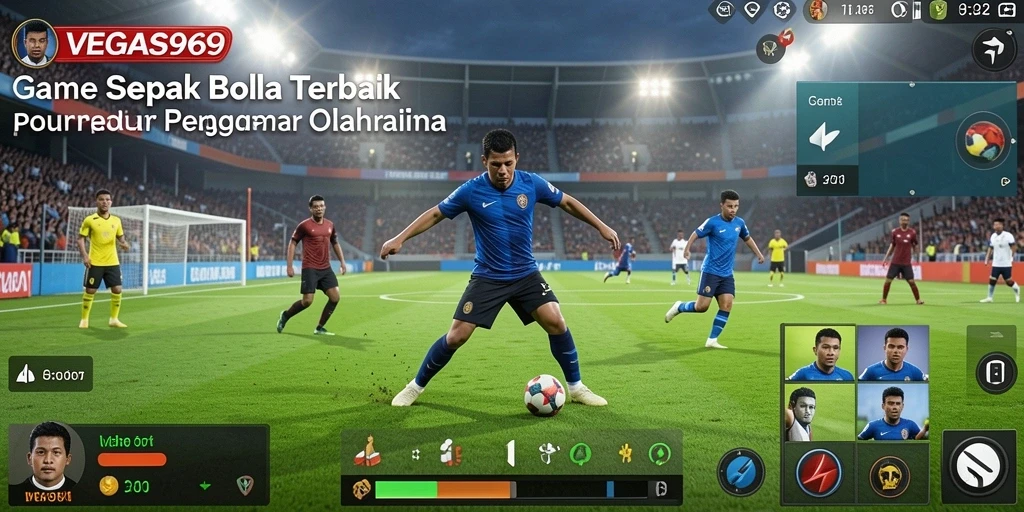 Tampilan gameplay menarik dari VEGAS969 yang menampilkan aksi sepak bola seru.